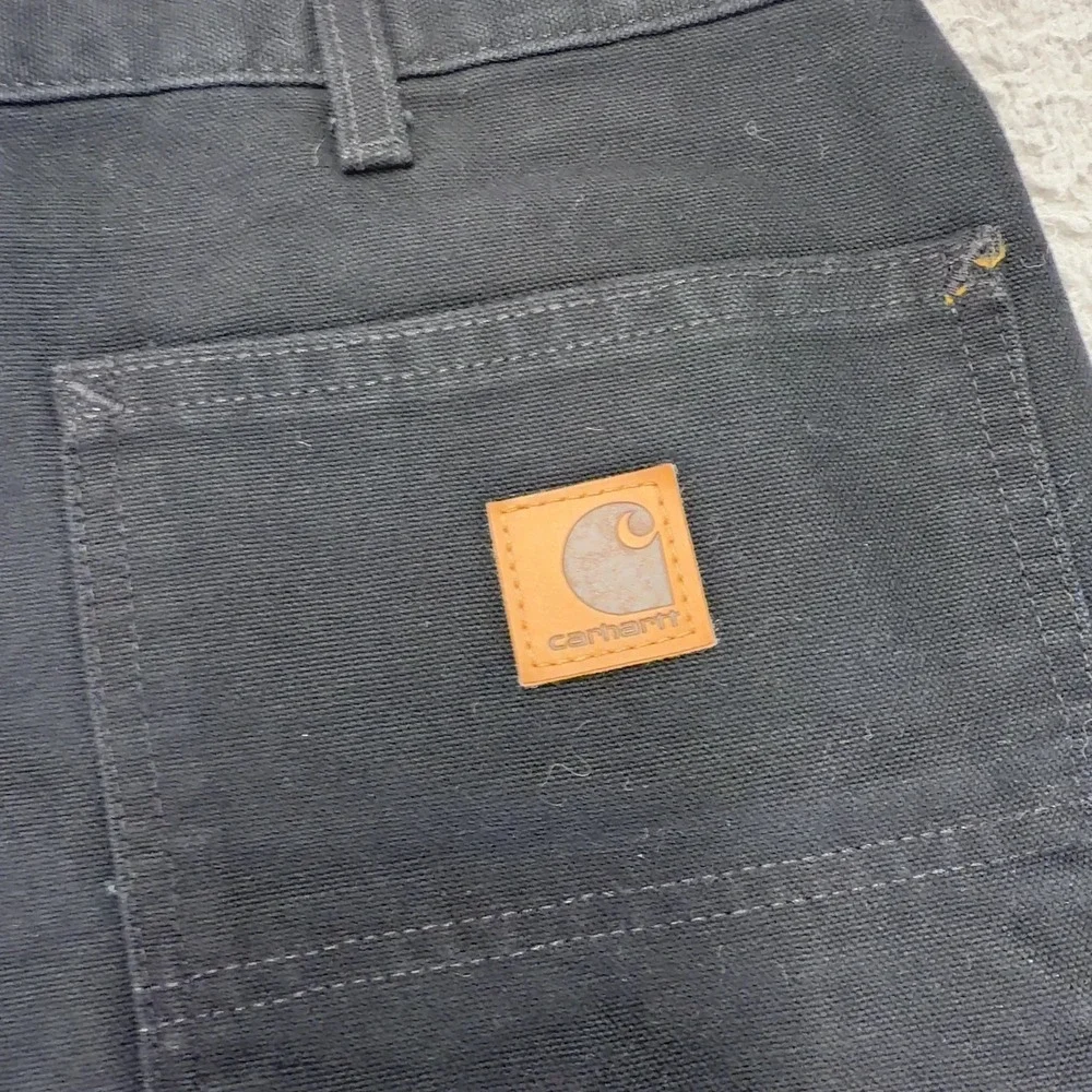 Carhartt Jeans Mens 40x32 Black Loose Straight Washed Duck Dungaree Orginal Fit